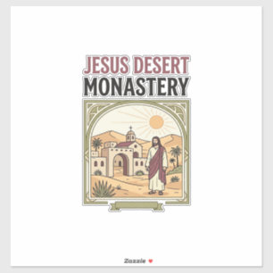 Jesus Desert Monastery Jesus Desert Monastery Chri Sticker
