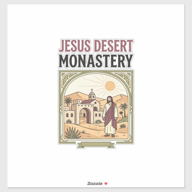 Jesus Desert Monastery Jesus Desert Monastery Chri Sticker (Sheet)