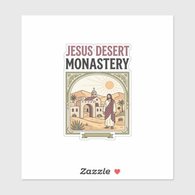Jesus Desert Monastery Jesus Desert Monastery Chri Sticker (Sheet)