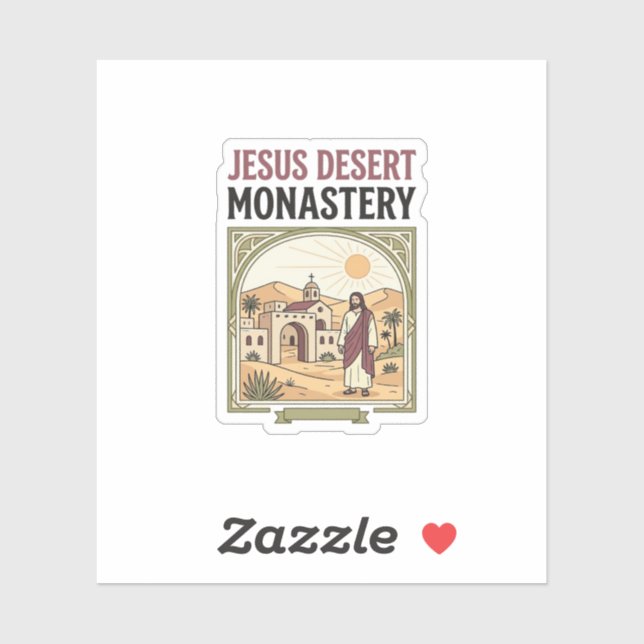 Jesus Desert Monastery Jesus Desert Monastery Chri Sticker (Sheet)