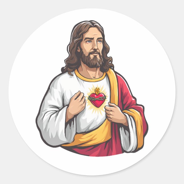 Jesus Devotional Art Sticker (Front)