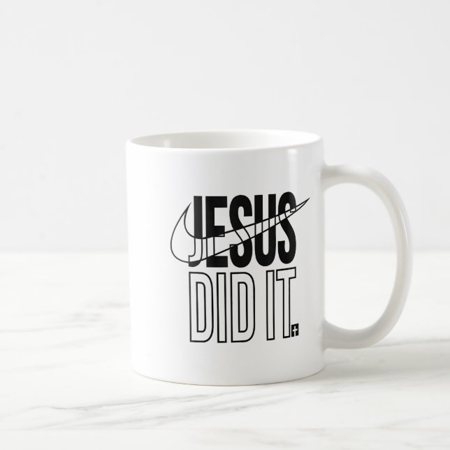 Jesus Did It Religious Cross Christian  Coffee Mug (Right)