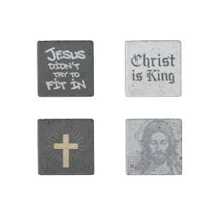 Jesus Didnt Try To Fit In Funny Graffiti Grunge Stone Magnet