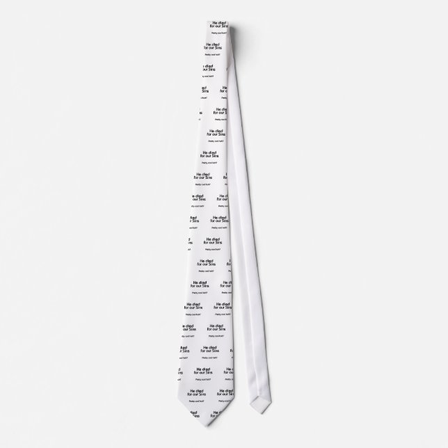 Jesus Died for Our Sins Christian Neck Tie (Front)