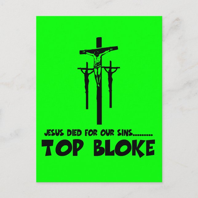 Jesus died for our sins postcard (Front)