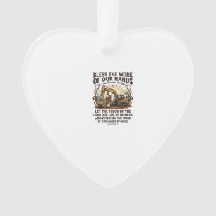 Jesus Diesel Mechanic Heavy Equipment Shirt Faith  Ornament
