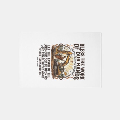 Jesus Diesel Mechanic Heavy Equipment Shirt Faith Rug