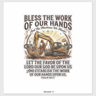 Jesus Diesel Mechanic Heavy Equipment Shirt Faith Sticker