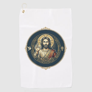 Jesus Digital Artist iPad Art T-Shirt Inspirationa Golf Towel