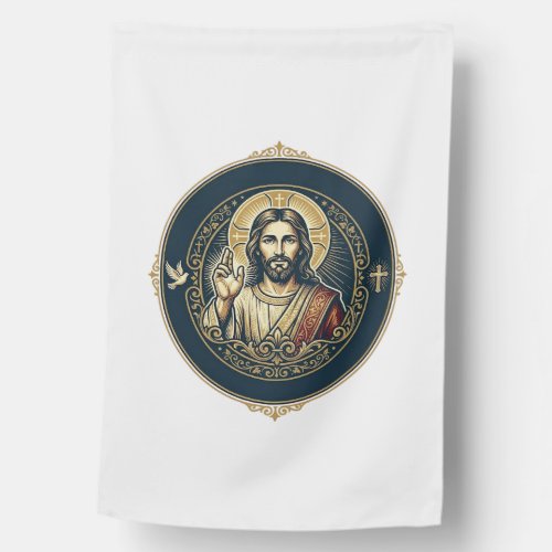 Jesus Digital Artist iPad Art T-Shirt Inspirationa House Flag