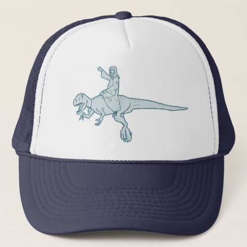 Jesus Dinosaur Rider hat  cap