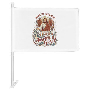 Jesus Disability Encouragement T-Shirt Inspiration Car Flag