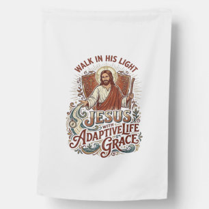 Jesus Disability Encouragement T-Shirt Inspiration House Flag