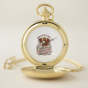 Jesus Disability Encouragement T-Shirt Inspiration Pocket Watch