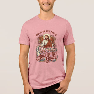 Jesus Disability Encouragement T-Shirt Inspiration Tri-Blend Shirt
