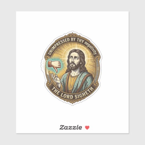 Jesus Dislike Button Social Media Hater Troll Humo Sticker