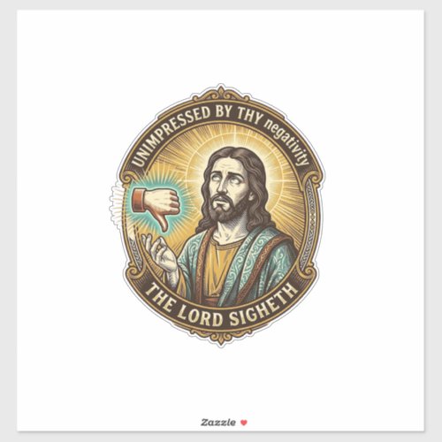 Jesus Dislike Button Social Media Hater Troll Humo Sticker