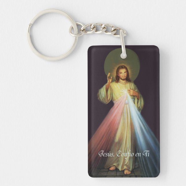Jesus Divina Misericordia llavero Spanish Espanol Keychain (Front)