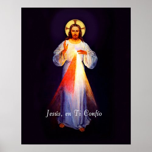 Jesus Divina Misericordia Poster Spanish