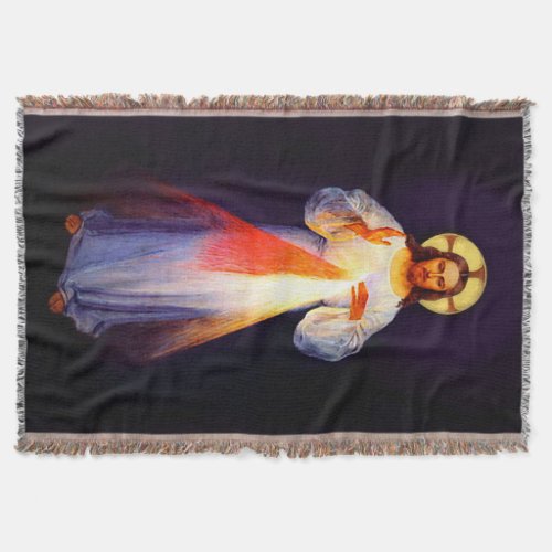 Jesus Divine Mercy Blanket Plain