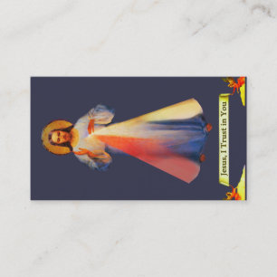 Jesus Divine Mercy Business Holy Card