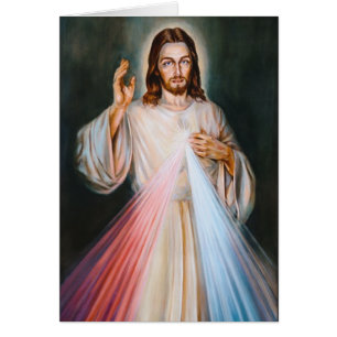 Jesus Divine Mercy Catholic  Funeral Prayer Cards