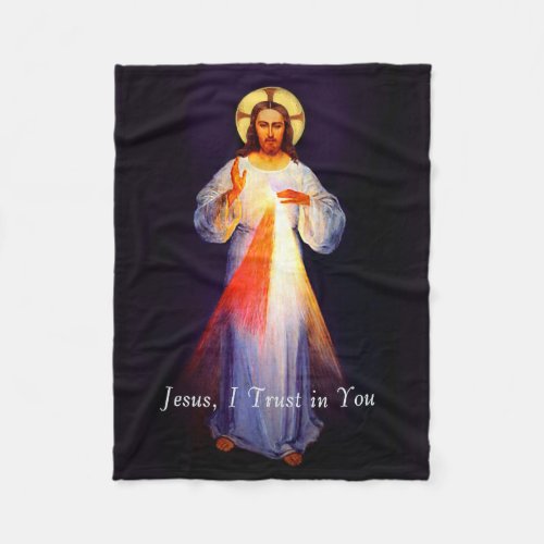 Jesus Divine Mercy Fleece Blanket