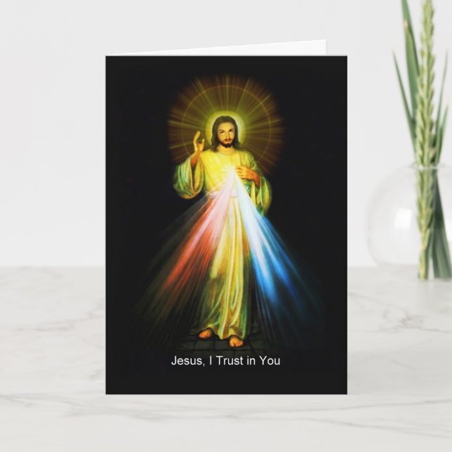 Jesus Divine Mercy Greeting Card (Front)