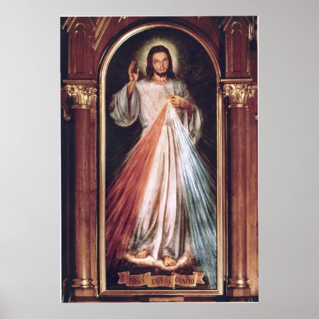 Jesus Divine Mercy Jezu ufam Tobie Barmherzigkeit Poster (Front)