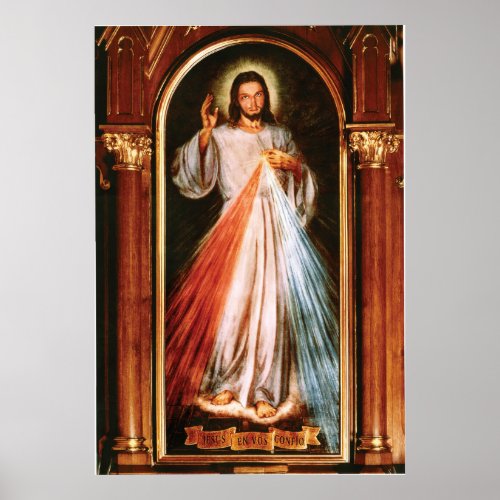 Jesus Divine Mercy Jezu ufam Tobie Barmherzigkeit Poster
