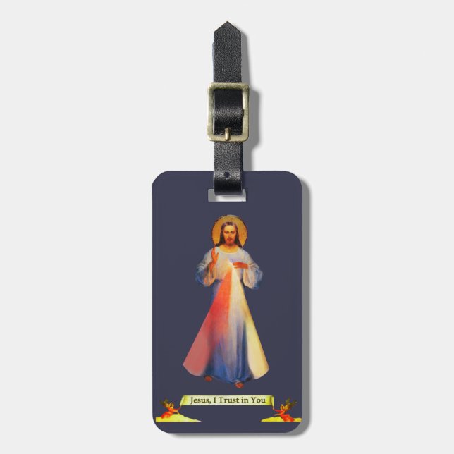 Jesus Divine Mercy Luggage Tag (Front Vertical)