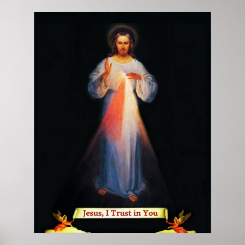 Jesus Divine Mercy Sr Faustina Poster