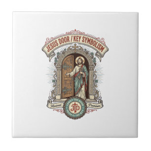 Jesus Door Key Symbolism Jesus Door Key Symbolism  Ceramic Tile