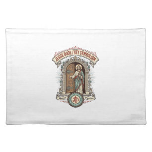 Jesus Door Key Symbolism Jesus Door Key Symbolism Cloth Placemat