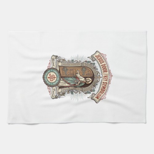 Jesus Door Key Symbolism Jesus Door Key Symbolism  Kitchen Towel