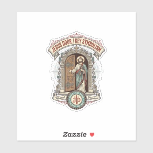 Jesus Door Key Symbolism Jesus Door Key Symbolism Sticker