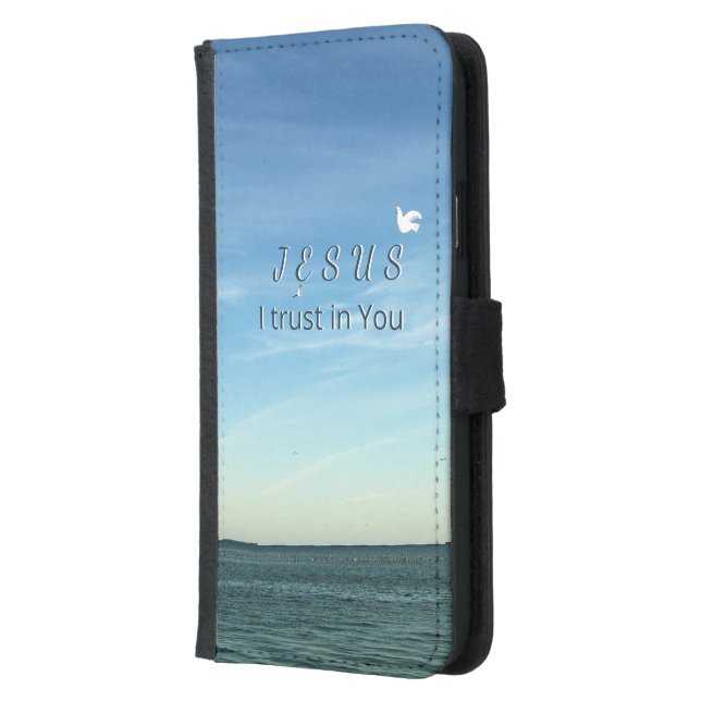 Jesus & Dove Gentle Sky Artwork Samsung Galaxy Wallet Case (Left)