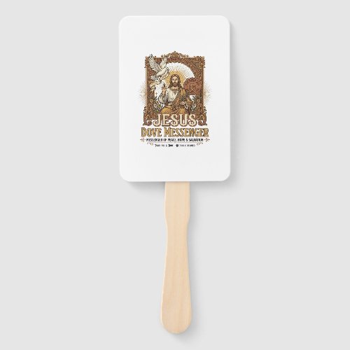 Jesus Dove Messenger Jesus Dove Messenger Christia Hand Fan