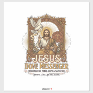 Jesus Dove Messenger Jesus Dove Messenger Christia Sticker