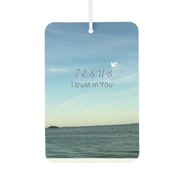 Jesus & Dove Peaceful Sky Scene Air Freshener (Front)