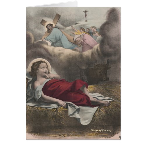 Jesus Dream of Calvary Vintage Cross Religious