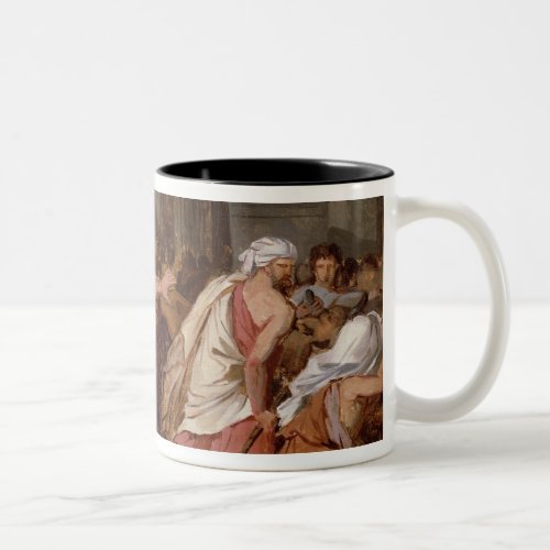 Jesus Driving the Merchants from the Temple Two_Tone Coffee Mug