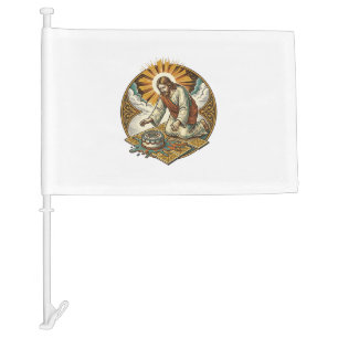Jesus Dropped Birthday Cake Face Down Kitchen Floo Car Flag