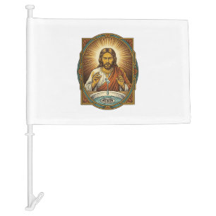 Jesus Dropped Contact Lens Bathroom Sink Drain Bli Car Flag