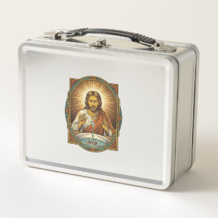 Jesus Dropped Contact Lens Bathroom Sink Drain Bli Metal Lunch Box