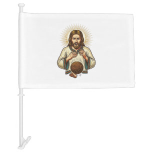 Jesus Dropped Heavy Medicine Ball Toe Pain Gym Hum Car Flag