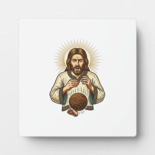 Jesus Dropped Heavy Medicine Ball Toe Pain Gym Hum Plaque