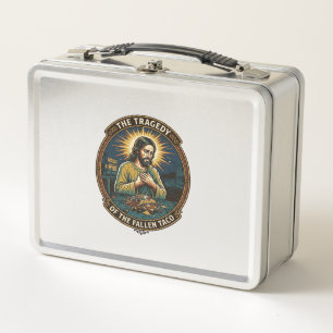 Jesus Dropped Late Night Taco Street Food Drunk Hu Metal Lunch Box