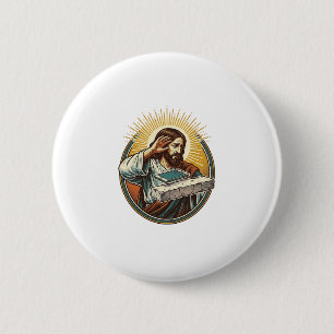 Jesus Dropped Phone Face Flat Concrete Panic Scree Button