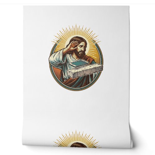 Jesus Dropped Phone Face Flat Concrete Panic Scree Wallpaper